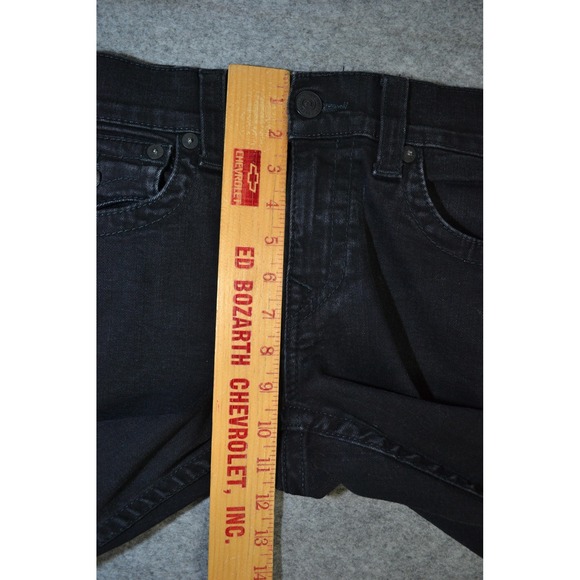 True‎ Religion Jeans Mens 30 Black Rocco Flap Relaxed Skinny Fit 30x31 Denim - Picture 15 of 16